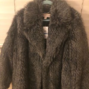 Michael Kors Gray Faux Fur coat